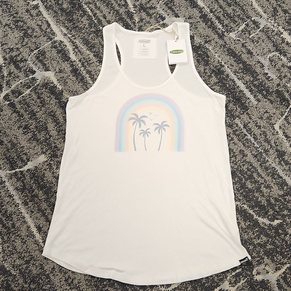 NWT Cariloha Bamboo Hawaii Tank Top L